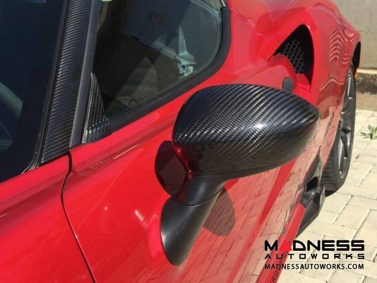 Alfa Romeo 4C Mirror Covers - Carbon Fiber - Full Replacements - 4C Furia 