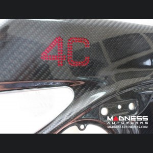 Alfa Romeo 4C Carbon Fiber Door Panels - w/ Red 4c Logo