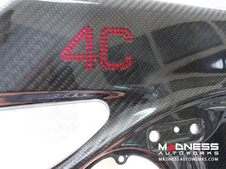 Alfa Romeo 4C Carbon Fiber Door Panels - w/ Red 4c Logo
