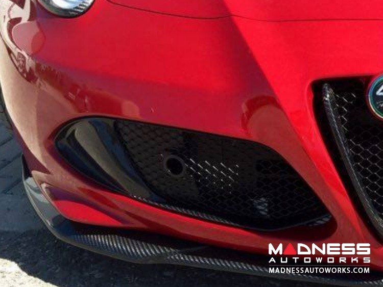 Alfa Romeo 4C Carbon Fiber Front Grille Insert Trim Set - Red Candy