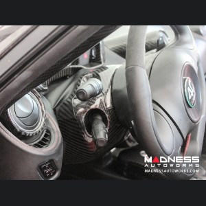 Alfa Romeo 4C Steering Wheel Trim - Carbon Fiber - Shroud Trim Set 