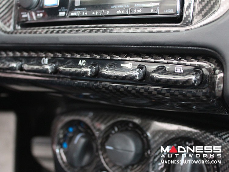 Alfa Romeo 4C Carbon Fiber Control Panel Frame Cover - Dark Red Candy