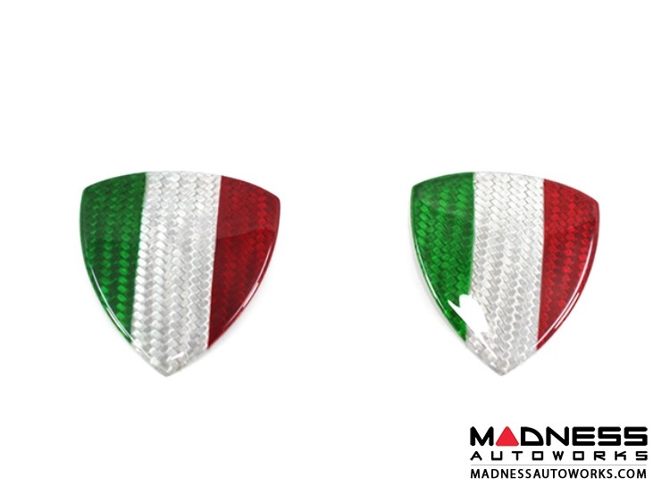 Alfa Romeo Stelvio Badges - Carbon Fiber - Italian Theme Shield