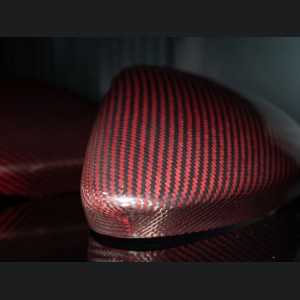 Maserati Grecale Mirror Covers - Carbon Fiber - Caps - Feroce Carbon - Red Carbon