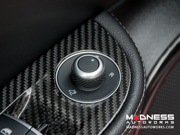 Alfa Romeo Giulia Door Trim - Window Switch Trim Kit - Carbon Fiber - LHD