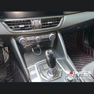Alfa Romeo Giulia Interior Center Dash Air Vent Trim - Carbon Fiber - RHD - Italian Theme