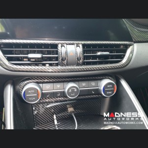 Alfa Romeo Giulia Interior Center Dash Air Vent Trim - Carbon Fiber - RHD - Italian Theme - Pre '20