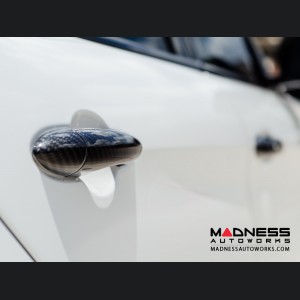 Alfa Romeo Giulia Exterior Door Handle Set - Carbon Fiber - White Pearl
