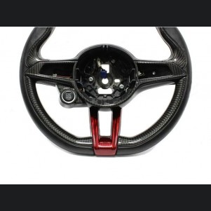 Alfa Romeo Giulia Steering Wheel Trim - Carbon Fiber - Side Cover Set - QV Model