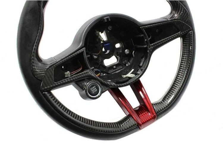 Alfa Romeo Stelvio Steering Wheel Trim - Carbon Fiber - Side Cover Set - QV Model 