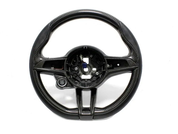 Alfa Romeo Stelvio Steering Wheel Trim - Carbon Fiber - Side Cover Set - QV Model 