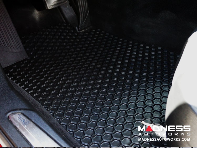 Alfa Romeo Stelvio Floor Mat Set - All Weather Rubber Front 2 Piece Set - Black