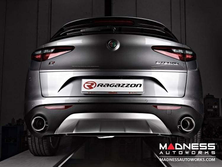 Alfa Romeo Stelvio Custom Exhaust Tips - Ragazzon - Stainless Steel - Slash Cut