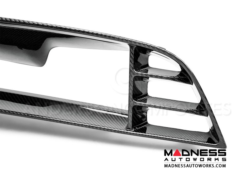 Ford Mustang Shelby GT500 Front Upper Grille by Anderson Composites - Carbon Fiber - With Cobra Emblem