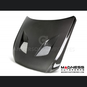 Ford Mustang TT Style Hood by Anderson Composties - Carbon Fiber Double Sided