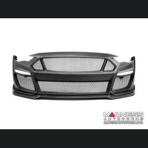 Ford Mustang Front Bumper - Anderson Composties - Fiberglass W/ Carbon Fiber - Type-ST GT500 Style