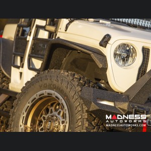 Jeep Wrangler JL Trailchaser Front Steel Bumper w/ Aluminum Fender Flares - Option 9 - Carbon Steel