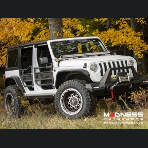 Jeep Wrangler JL Trailchaser Front Aluminum Bumper w/ Aluminum Fender Flares - Option 9 - Aluminum