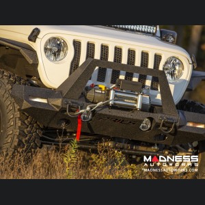 Jeep Wrangler JL Trailchaser Front Steel Bumper w/ Aluminum Fender Flares - Option 9 - Carbon Steel