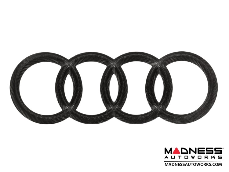 Audi Rear Emblem by Feroce - 8.5" (216mm) - Carbon Fiber
