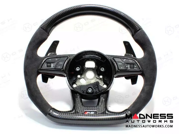 Audi RS3 Steering Wheel Lower Part - Carbon Fiber 