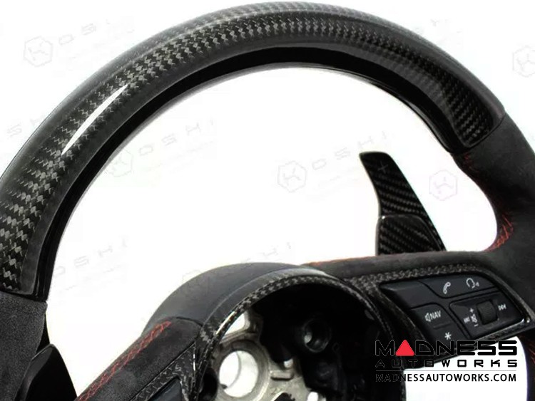 Audi RS3 Steering Wheel Upper Part - Carbon Fiber 