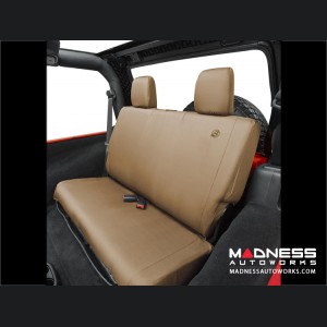 Jeep Wrangler Unlimited Rear Seat Covers by Bestop - Tan