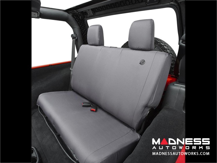 Jeep Wrangler Unlimited Rear Seat Covers by Bestop - Charcoal - 2007