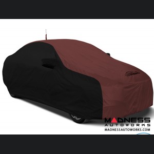 Alfa Romeo Stelvio Custom Vehicle Cover - Stormproof - Black w/ Wine + Shark Fin Antenna Pocket