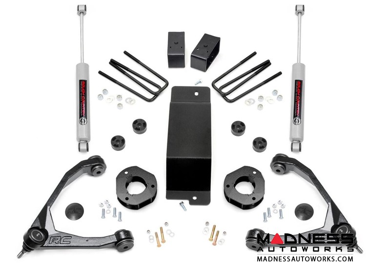 Chevy Silverado 1500 4WD Suspension Lift Kit w/ Forged Upper Control Arms - 3.5" Lift - Aluminum