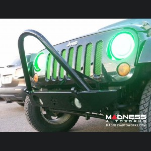 Jeep Wrangler JK by Crawler Conceptz - Skinny Series Front Bumper w/ Fogs, Stinger, and Tabs