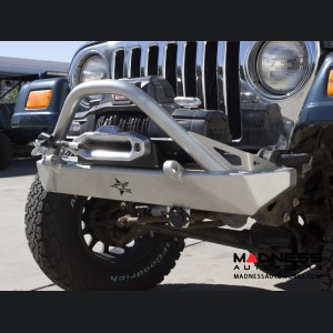 Jeep Wrangler TJ and LJ by Crawler Conceptz -  Ultra Series TJ and LJ Front Bumper with Bar & Tabs 