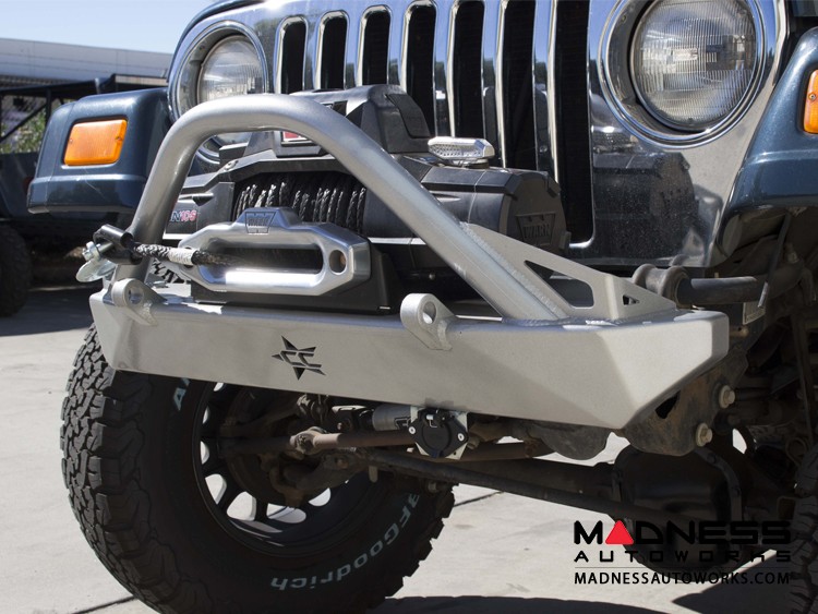 Jeep Wrangler TJ and LJ by Crawler Conceptz -  Ultra Series TJ and LJ Front Bumper with Bar & Tabs 