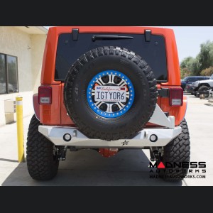 Jeep Wrangler JK by Crawler Conceptz - Ultra Series II JK Rear Bumper w/ Lights & Tire Carrier (No Hitch)