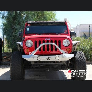 Jeep Wrangler JK by Crawler Conceptz -  Ultra Series Mid Width JK Front Bumper with Bar and Tabs