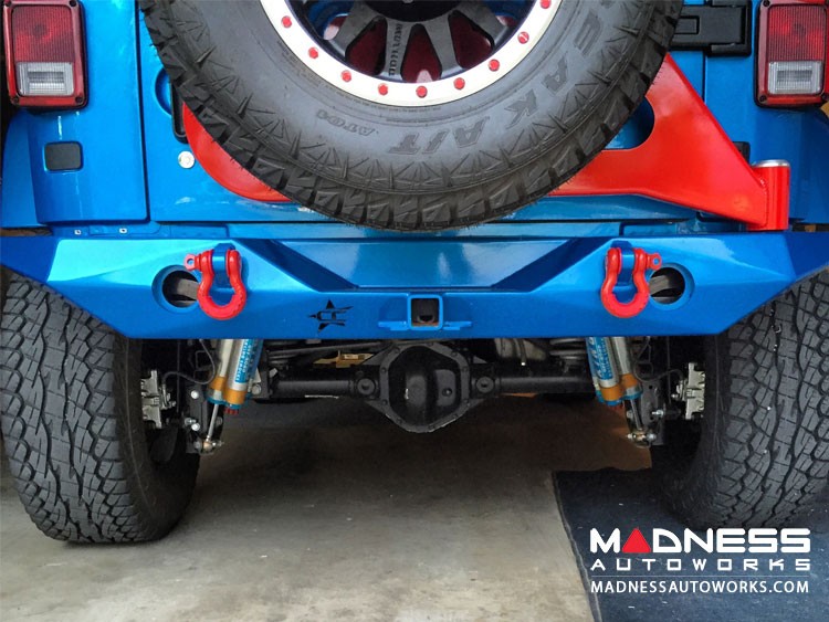 Jeep Wrangler JK by Crawler Conceptz - Ultra Series Mid Width JK Rear Bumper with Tabs and Tire Carrier