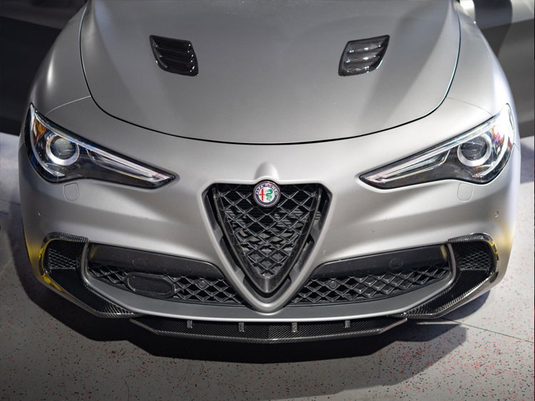  Alfa Romeo Stelvio Front Splitter - Carbon Fiber - Quadrifoglio