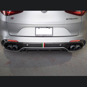 Alfa Romeo Stelvio Rear Diffuser - Carbon Fiber - Quadrifoglio Model