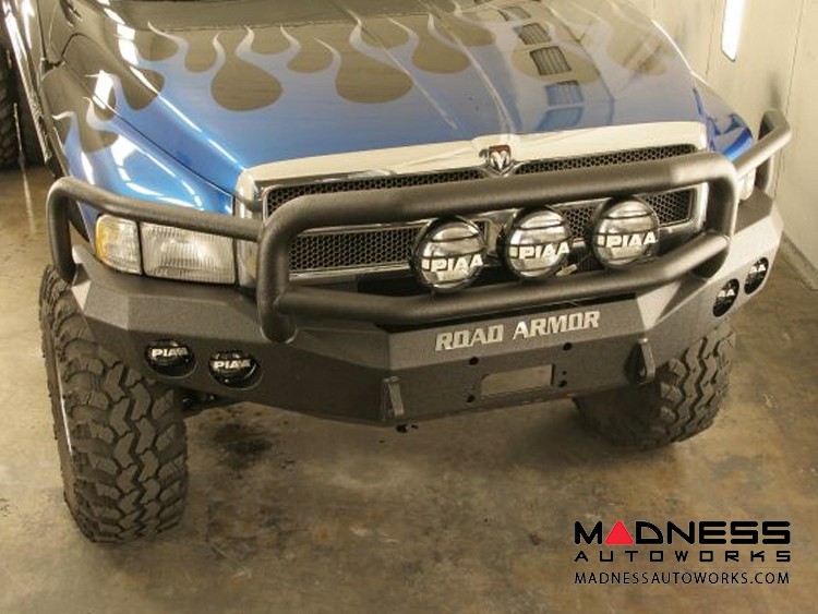 Dodge Ram 1500 Front Winch Bumper Lonestar Guard - Smittybilt XRC - Raw Steel WARN M12000