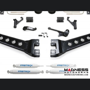 Dodge Ram 3500 5" Radius Arm System w/ Coil Spacers & Performance Shocks by Fabtech (2013 - 2017) 4WD