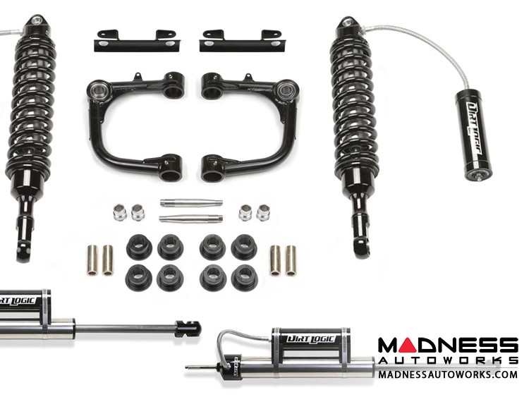 Toyota FJ Cruiser 3" Upper Control Arm System w/ Front Dirt Logic SS 2.5 Coilover Resi & Rear Dirt Logic SS Resi Shocks by Fabtech - 4WD (2010 - 2013)