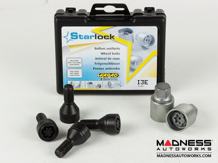 BMW Wheel Locks by Farad - Black - M12x1.5 - Starlock 