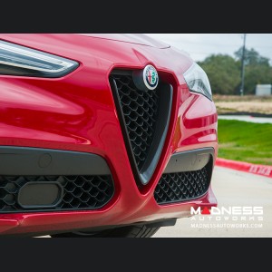 Alfa Romeo Stelvio Front V Shield Grill Frame - Carbon Fiber - Feroce Carbon