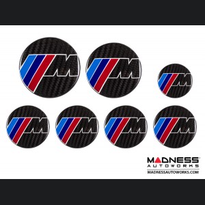 BMW M-Power Carbon Fiber Badge Cover Kit - Feroce