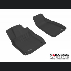 Audi A6/ S6/ RS6 Floor Mats (Set of 2) - Front - Black by 3D MAXpider (2005-2011)