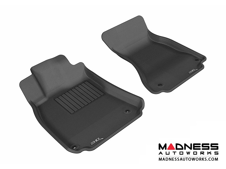 Audi A4/ S4/ RS4/ A5/ S5 Floor Mats (Set of 2) - Front - Black by 3D MAXpider (2009-2015)