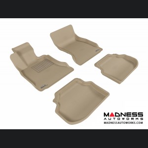BMW 5 Series (F10) Floor Mats (Set of 4) - Tan by 3D MAXpider