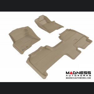 Ford F-150 Supercab Floor Mats (Set of 3) - Tan by 3D MAXpider