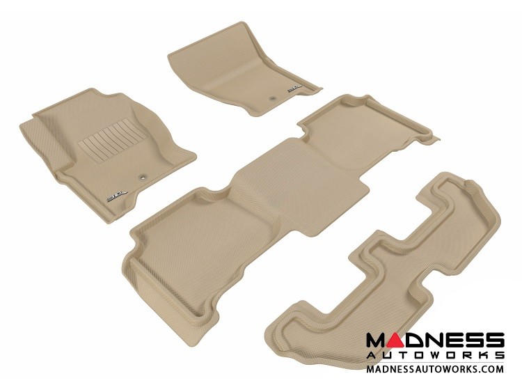 Land Rover LR4 Floor Mats (Set of 4) - Tan by 3D MAXpider