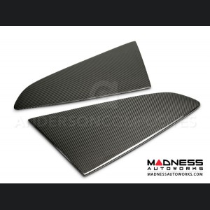 Ford Mustang Window Louvers by Anderson Composites - Carbon Fiber - Flat